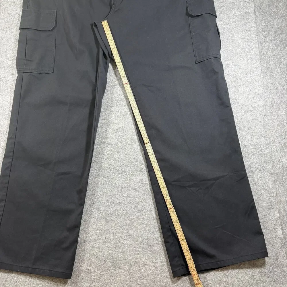 Dickies Cargo Pants Mens 44x32 Black Relaxed Fit Workwear Flap Pockets Utility